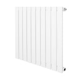 Witte design radiator met vlakke panelen, 1 kolom, afmetingen 600 x 700 mm, strak en modern ontwerp voor efficiënte verwarming