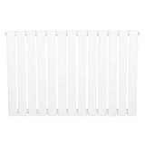 Witte design radiator met vlakke panelen en één kolom, afmetingen 600 x 910 mm, strak en modern uiterlijk voor elke ruimte