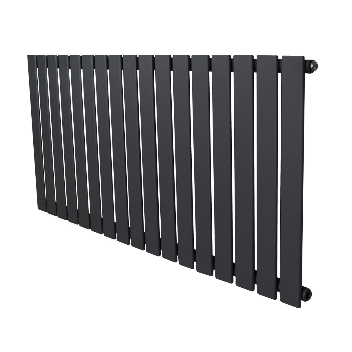 Design radiator met vlakke panelen in antraciet grijs, 1 kolom, 600 x 1190mm, strak en modern ontwerp met een matte afwerking