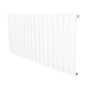 Witte design radiator met vlakke panelen, 1 kolom, afmetingen 600 x 1190 mm, strak en modern uiterlijk, geschikt voor elke ruimte