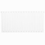 Witte design radiator met vlakke panelen en één kolom, afmetingen 600 x 1190 mm, strak en modern uiterlijk voor elke ruimte
