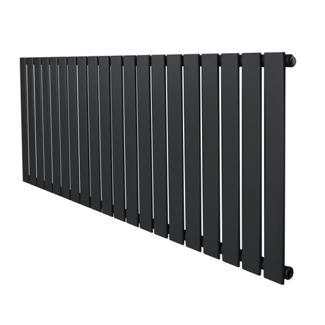 Vlakke design radiator met antraciet grijze afwerking, 1 kolom, 600 x 1400mm, met strakke lijnen en moderne uitstraling