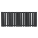 Design radiator met vlakke panelen in antraciet grijs, 1 kolom, 600 x 1400mm, strak en modern ontwerp voor elke ruimte