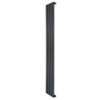 Vlakke design radiator in antraciet grijs, 1 kolom, 1600 x 280mm, met een strakke, moderne uitstraling en gladde afwerking