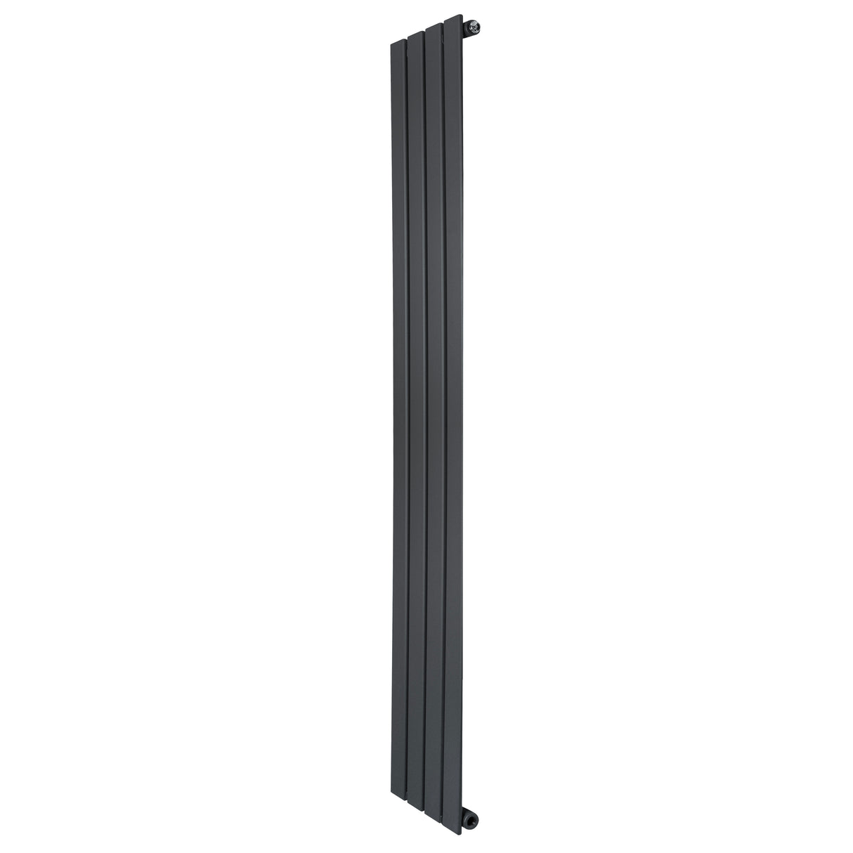 Vlakke design radiator in antraciet grijs, 1 kolom, 1600 x 280mm, met een strakke, moderne uitstraling en gladde afwerking