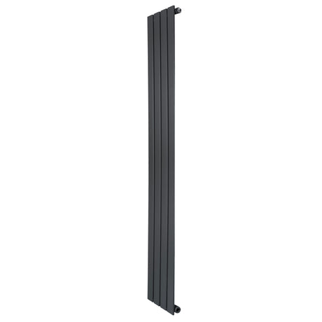 Vlakke design radiator in antraciet grijs, 1 kolom, 1600 x 280mm, met een strakke, moderne uitstraling en gladde afwerking