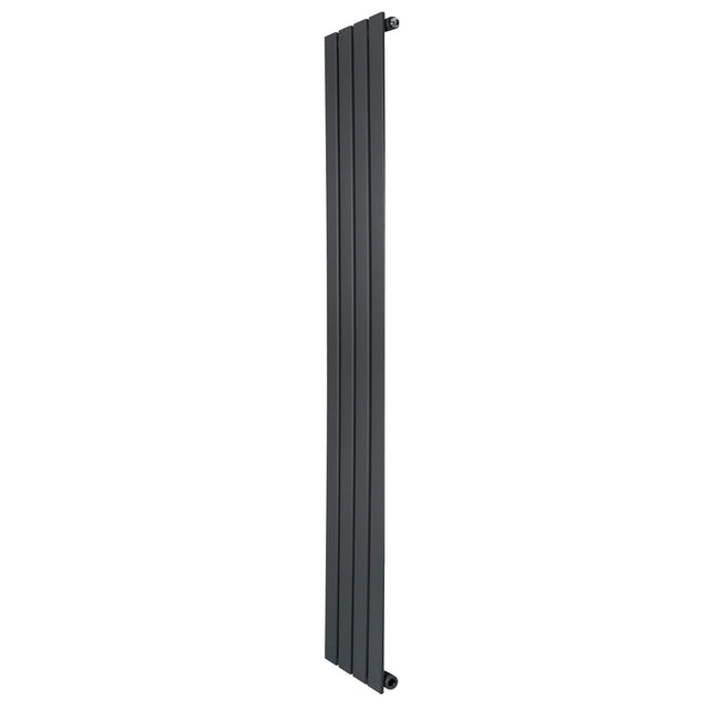 Vlakke design radiator in antraciet grijs, 1 kolom, 1600 x 280mm, met een strakke, moderne uitstraling en gladde afwerking
