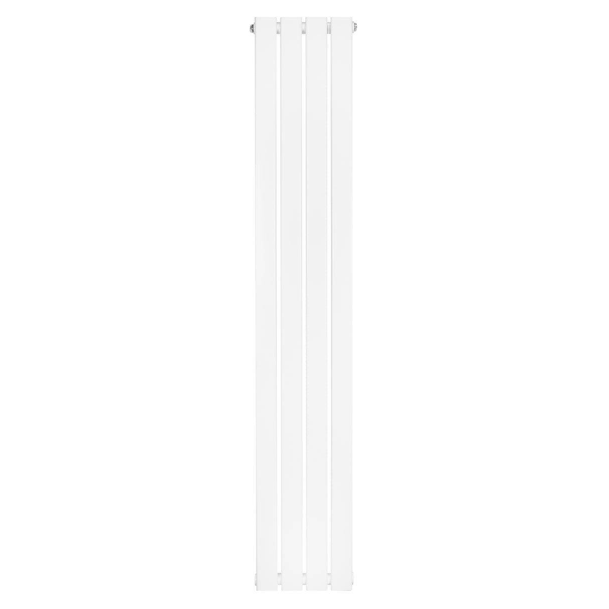 Strakke, witte designradiator met vlakke panelen en één kolom, afmetingen 1600 x 280 mm, perfect voor moderne interieurs