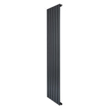 Vlakke design radiator met antraciet grijze afwerking, 1 kolom, 1600 x 420mm, strak en modern voor elke ruimte