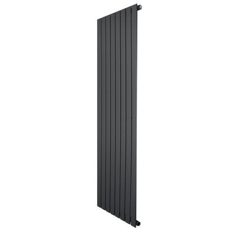 Vlakke design radiator met één kolom, antraciet grijs, 1600 x 560 mm, met een strakke, moderne uitstraling en gladde afwerking