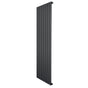 Vlakke design radiator met één kolom, antraciet grijs, 1600 x 560 mm, met een strakke, moderne uitstraling en gladde afwerking
