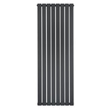 Design radiator met vlakke panelen in antraciet grijs, 1 kolom, 1600 x 560mm, strak en modern ontwerp voor elke ruimte