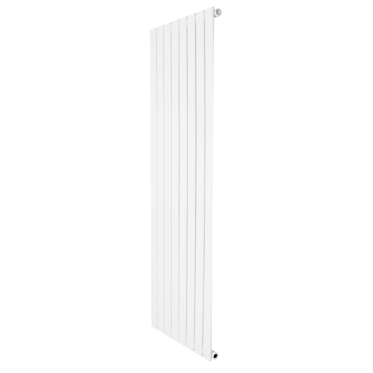 Strakke, witte designradiator met vlakke panelen en één kolom, afmetingen 1600 x 560 mm, ideaal voor moderne interieurs