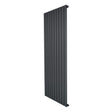 Vlakke design radiator met antraciet grijze panelen, 1 kolom, 1600 x 700 mm, strak en modern uiterlijk voor elke ruimte