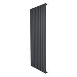 Vlakke design radiator met antraciet grijze panelen, 1 kolom, 1600 x 700 mm, strak en modern uiterlijk voor elke ruimte