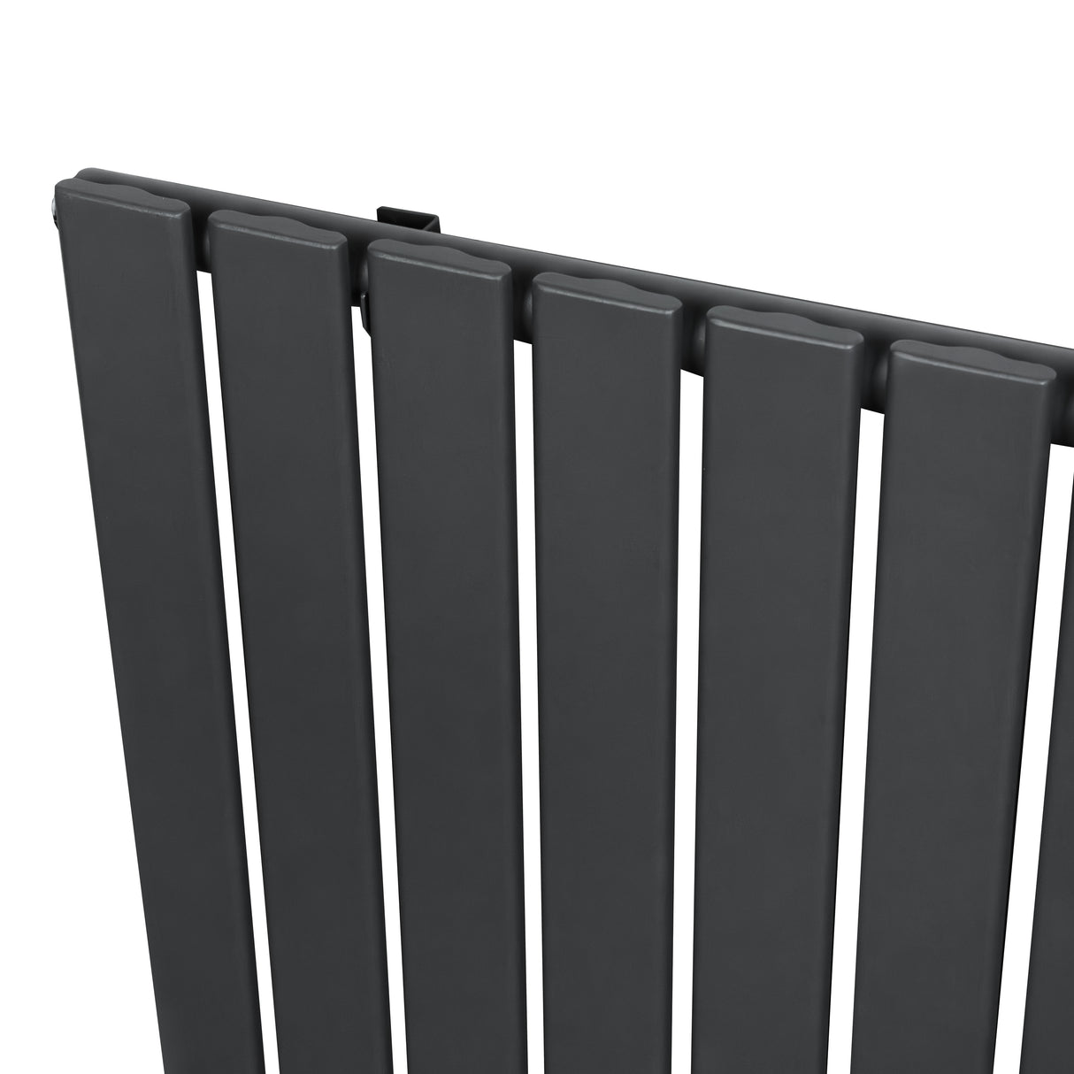 Vlakke design radiator met antraciet grijze afwerking, 1 kolom, 1600 x 700mm, met strakke, rechte panelen en moderne uitstraling