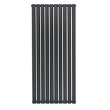 Vlakke panelen design radiator in antraciet grijs, 1 kolom, 1600 x 700mm, met een strakke, moderne uitstraling en gladde afwerking