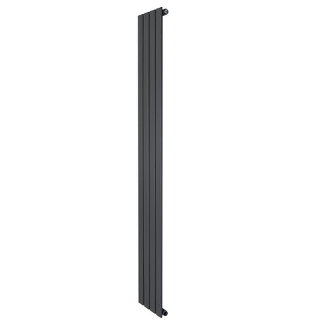Vlakke panelen design radiator in antraciet grijs, 1 kolom, 1800 x 280mm, met een strakke, moderne uitstraling en gladde afwerking