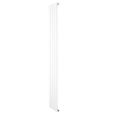 Strakke, witte design radiator met vlakke panelen, 1 kolom, afmetingen 1800 x 280 mm, ideaal voor moderne interieurs