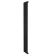 Zwart design radiator met vlakke panelen, 1 kolom, 1800 x 280mm, biedt een moderne uitstraling en efficiënte verwarming