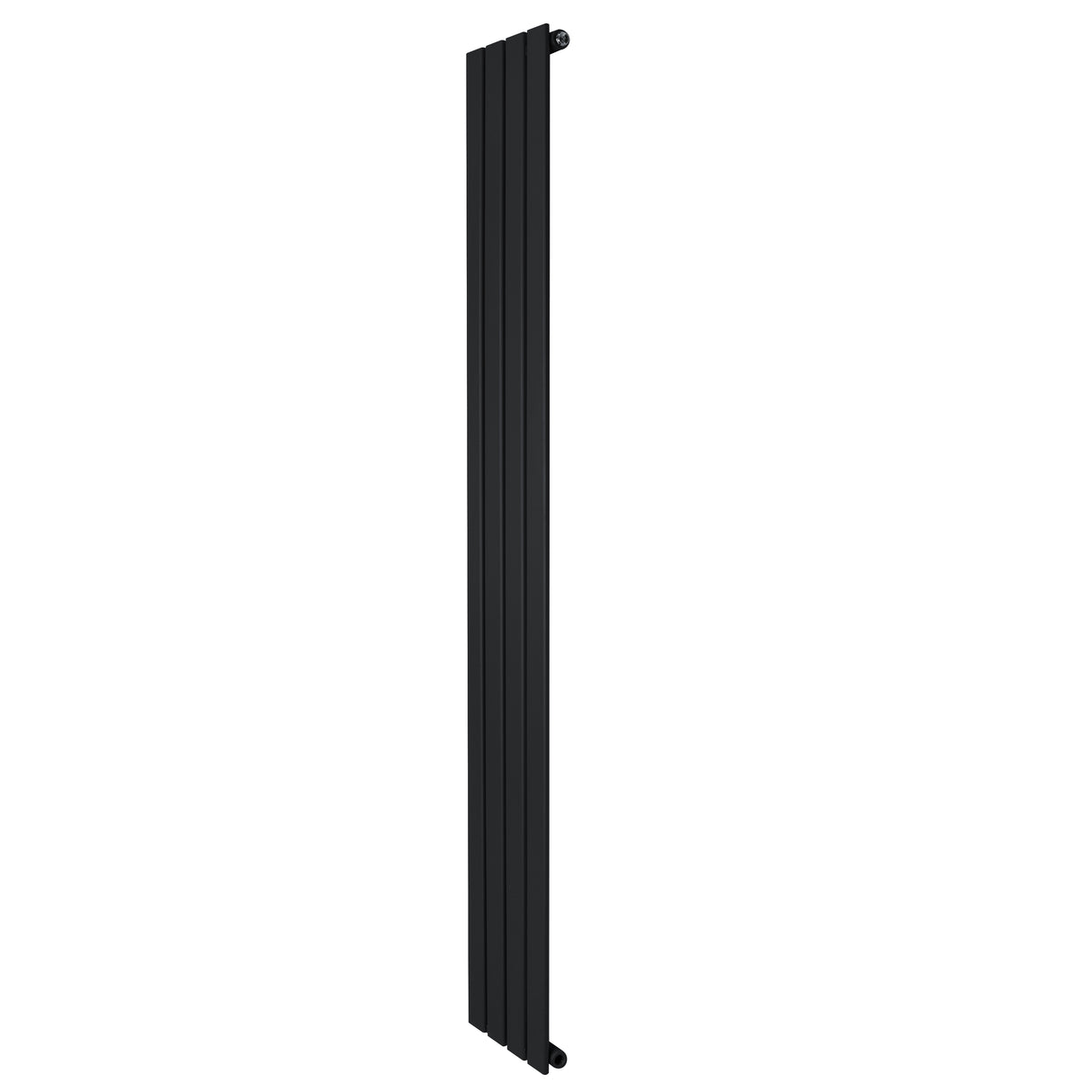 Zwart design radiator met vlakke panelen, 1 kolom, 1800 x 280mm, biedt een moderne uitstraling en efficiënte verwarming