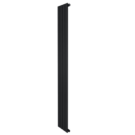 Zwart design radiator met vlakke panelen, 1 kolom, 1800 x 280mm, biedt een moderne uitstraling en efficiënte verwarming