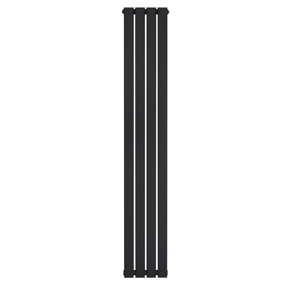 Zwarte designradiator met vlakke panelen, 1 kolom, afmetingen 1800 x 280 mm, strak en modern ontwerp voor elke ruimte