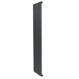 Strakke antraciet grijze design radiator met vlakke panelen en een hoogte van 1800 mm en breedte van 420 mm, ideaal voor moderne interieurs