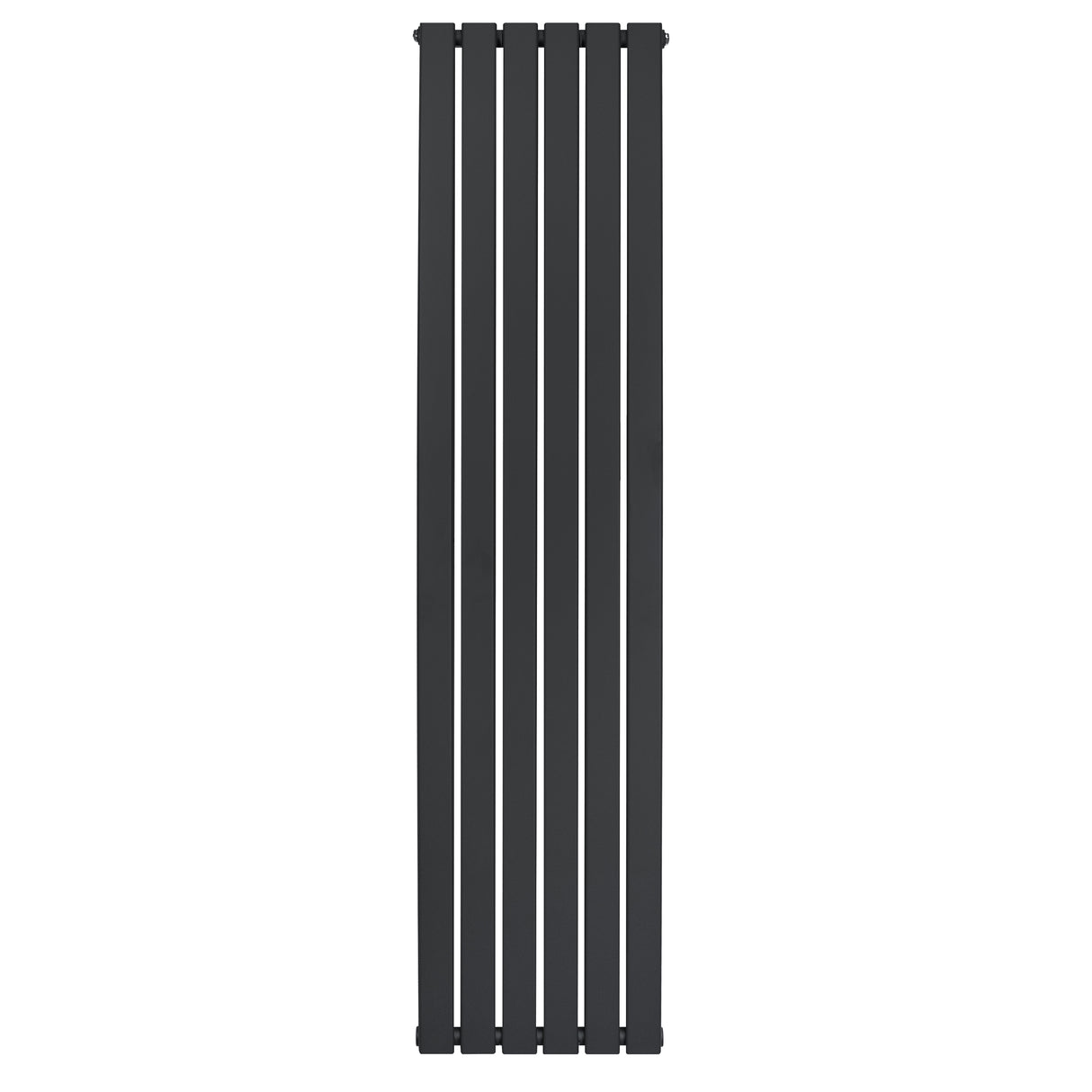 Zwart designradiator met vlakke panelen en één kolom, 1800 x 420 mm, met een strakke en moderne uitstraling voor elke ruimte
