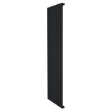 Zwarte designradiator met vlakke panelen, 1 kolom, 1800 x 560 mm, strak en modern ontwerp, perfect voor elke ruimte