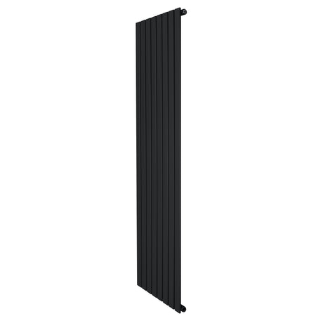 Zwarte designradiator met vlakke panelen, 1 kolom, 1800 x 560 mm, strak en modern ontwerp, perfect voor elke ruimte