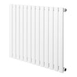 Ovale design radiator met één kolom, 600 mm x 780 mm, strak wit met een moderne afwerking en een gladde textuur