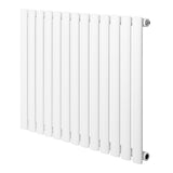 Ovale design radiator met één kolom, 600 mm x 780 mm, strak wit met een moderne afwerking en een gladde textuur