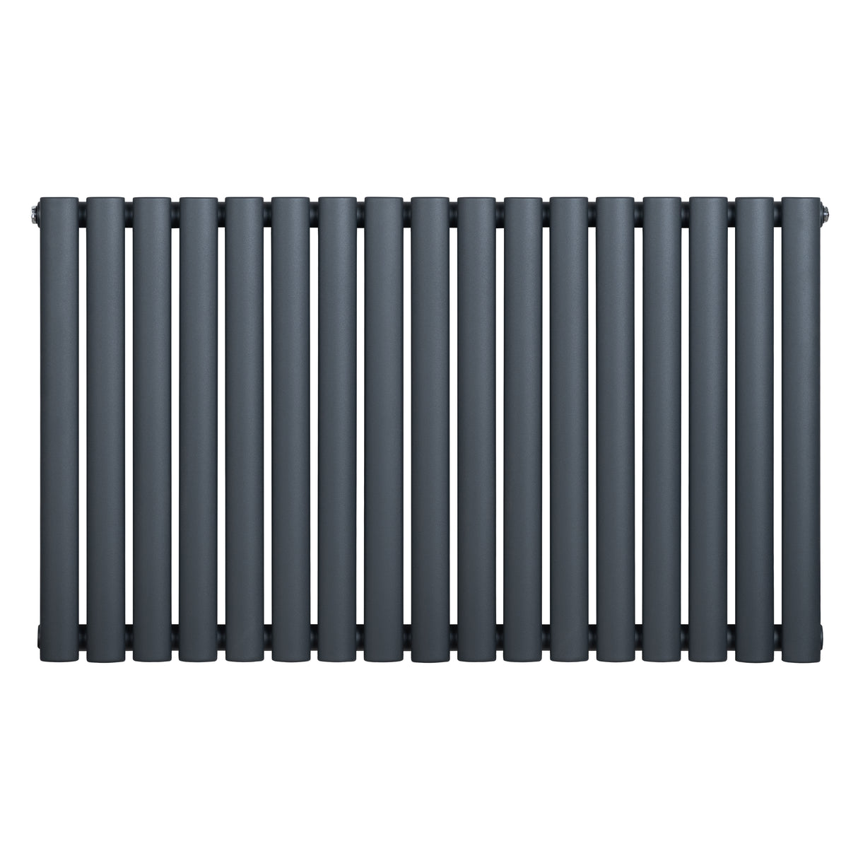 Ovale design radiator met één kolom, 600 mm x 1020 mm, in antracietgrijs, met een strakke, moderne uitstraling en gladde afwerking