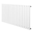 Ovale witte designradiator met één kolom, 600 mm x 1200 mm, gladde afwerking en moderne uitstraling voor elke ruimte