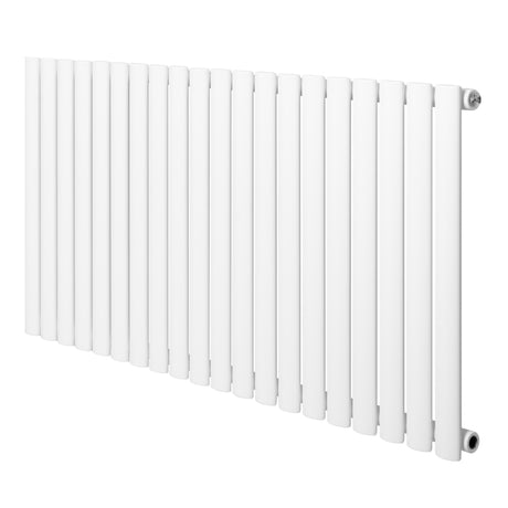 Ovale witte designradiator met één kolom, 600 mm x 1200 mm, gladde afwerking en moderne uitstraling voor elke ruimte