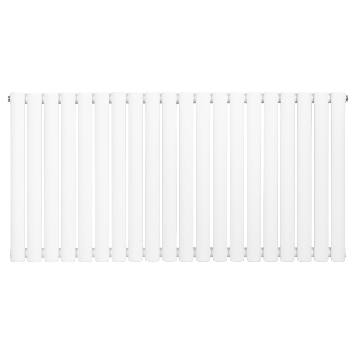 Ovale design radiator met één kolom, 600 mm x 1200 mm, strak wit met een gladde afwerking en moderne uitstraling