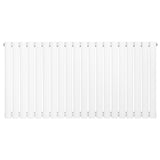 Ovale design radiator met één kolom, 600 mm x 1200 mm, strak wit met een gladde afwerking en moderne uitstraling