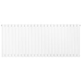 Ovale witte design radiator met één kolom, afmetingen 600 mm x 1440 mm, gladde afwerking en moderne uitstraling