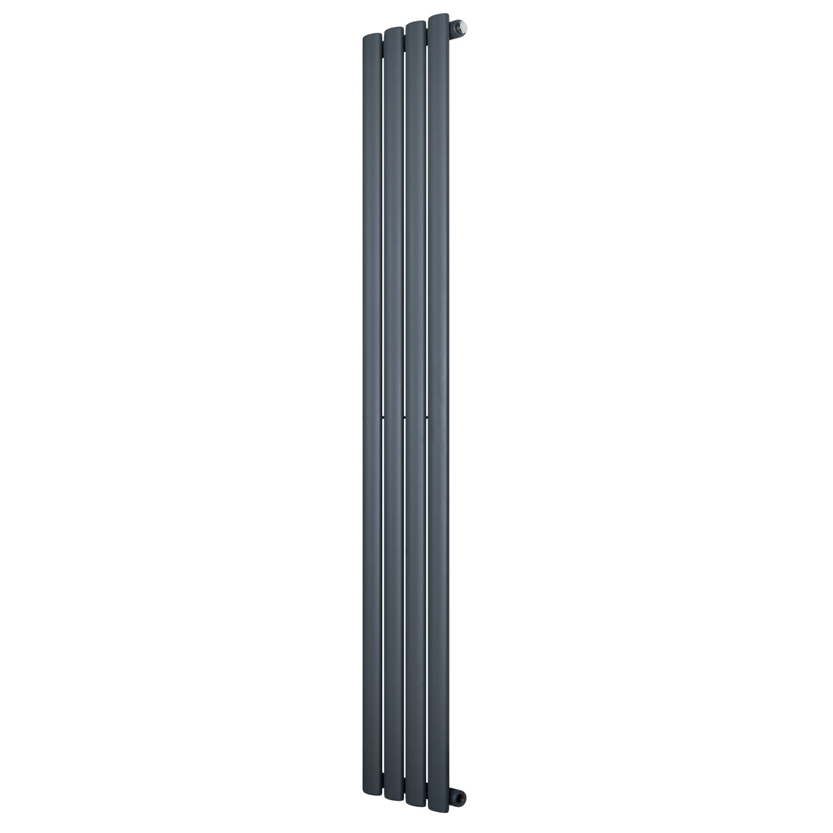 Ovale design radiator in antraciet grijs, 1 kolom, 1600 mm x 240 mm, met een strakke, moderne uitstraling en gladde afwerking