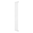 Ovale design radiator in wit, 1 kolom, 1600 mm x 240 mm, met een strakke, moderne uitstraling en gladde afwerking