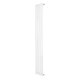 Ovale design radiator in wit, 1 kolom, 1600 mm x 240 mm, met een strakke, moderne uitstraling en gladde afwerking