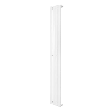Ovale design radiator in wit, 1 kolom, 1600 mm x 240 mm, met een strakke, moderne uitstraling en gladde afwerking