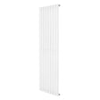 Ovale design radiator in wit, 1 kolom, 1600 mm x 480 mm, met een strakke en moderne uitstraling, perfect voor elke ruimte
