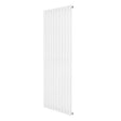 Ovale design radiator in wit, 1 kolom, 1600 mm x 600 mm, met een strakke, moderne uitstraling en gladde, rechte lijnen
