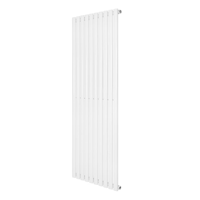 Ovale design radiator in wit, 1 kolom, 1600 mm x 600 mm, met een strakke, moderne uitstraling en gladde, rechte lijnen