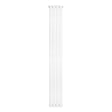 Ovale design radiator in wit, 1 kolom, 1800 mm x 240 mm, met een strakke, moderne uitstraling en gladde afwerking