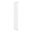 Ovale design radiator in wit, 1 kolom, 1800 mm x 360 mm, met een strakke, moderne uitstraling en gladde afwerking