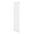 Ovale design radiator in wit, 1 kolom, 1800 mm x 480 mm, met een strakke, moderne uitstraling en gladde afwerking