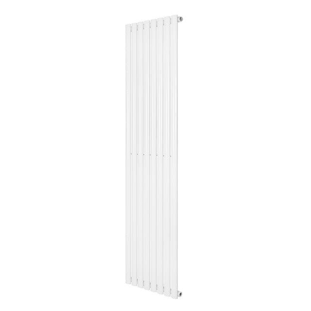 Ovale design radiator in wit, 1 kolom, 1800 mm x 480 mm, met een strakke, moderne uitstraling en gladde afwerking